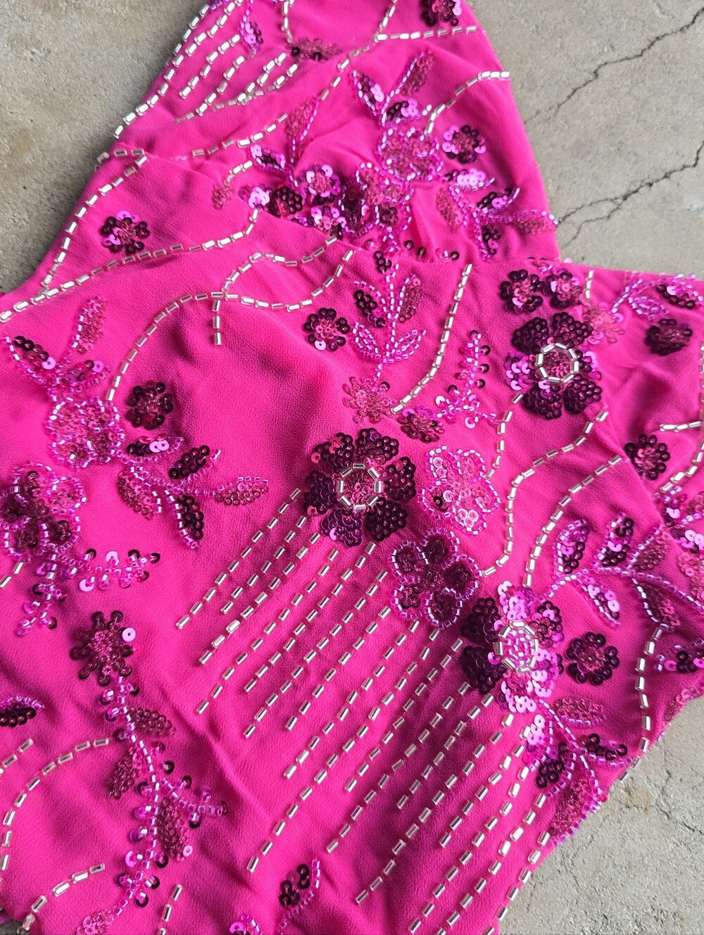 pink y2k style beaded backless going out top medium - Picture 2 of 3